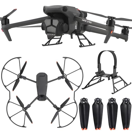 Craznick Mavic 3 Pro Propellers: with Propeller Guard Blades Landing Gear Foldable Extensions for DJI Mavic 3 Pro, Mavic 3 Pro Cine, Mavic 3, Mavic 3 Cine, Mavic 3 Classic Drone Accessories Set