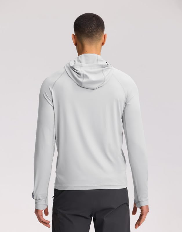 Pioneer Camp Sweat à capuche UPF 50+ pour homme comme t-shirt de protection UV – Rashguard d'extérieur à séchage rapide pour les sports nautiques, la pêche et l'été avec trou pour les pouces