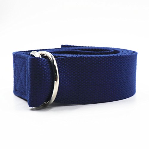 Teeoff Yoga Straps With Adjustable Metal D-Ring For Pilates Gym Workouts Stretching 8 Colors (Navy Blue) #TOP3