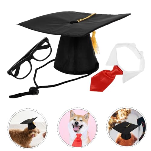 POPETPOP 2 sets disfraz graduación para perros y gatos miniatura 7
