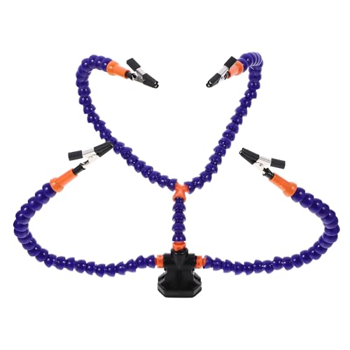 Image of IWOWHERO Heavy-duty Third Hand Soldering Station with Safety Features Compact Welder Accessory Platform for Pcb Soldering Clamp and Repair Tasks Multi-function Helping Hand Tool for