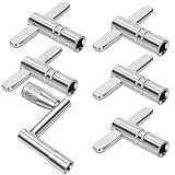 Meeynn Universal Drum Key Set - 6-Pack, Stainless Steel Tuning Wrench Kit with Continuous Motion Speed Key