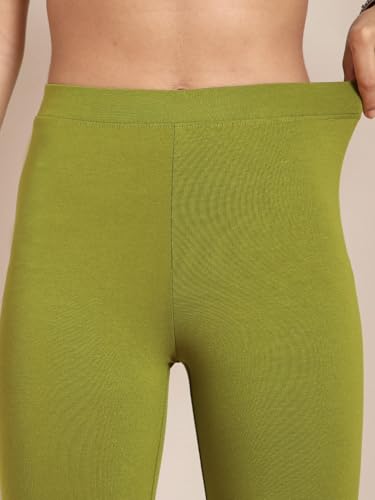 Image of TWIN BIRDS Women Viscose Ankle Leggings | Stretchable Kurti Wear Bottom
