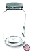 1-Gallon Wide Mouth Glass Mason Jar - MADE IN USA - With Plastic Lid - Used for Brewing Canning Kombucha Kefir Yogurt BPA Free