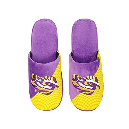 Image of FOCO Oklahoma Sooners NCAA Mens Team Logo Staycation Slippers