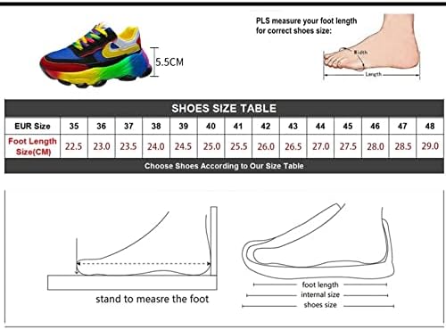 Casual enkele schoenen voor dames, regenboogzool, Europese en Amerikaanse mode, vetersluiting, geweven, ademende, casual sport-enkele schoenen voor dames kopen vanaf een prijs van 18