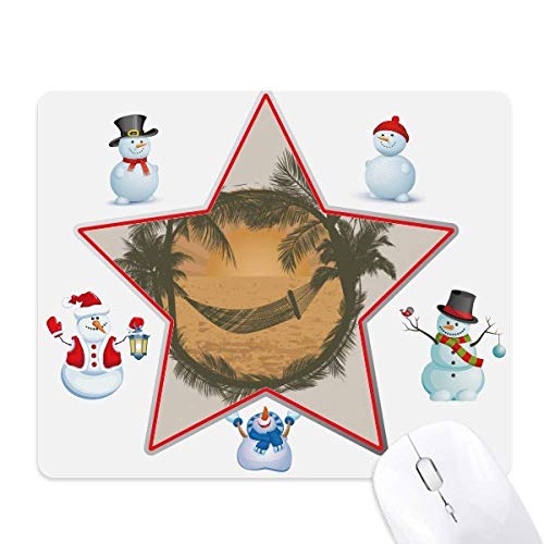 Le bonhomme de neige tapis de souris grand confort pour bureau et gaming
