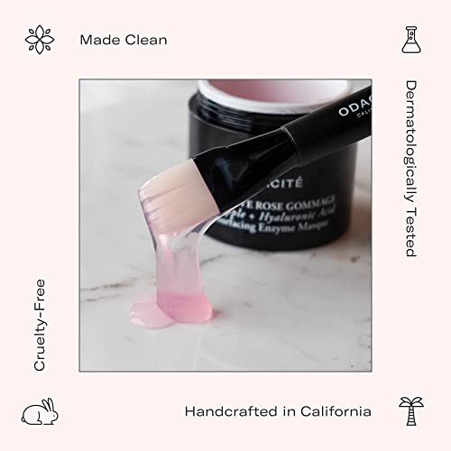 Odacité Exfoliating Face Peel Mask - Bioactive Rose Gommage, Pineapple, And Hyaluronic Acid Gel Glow Recipe- Resurfacing Enzyme Mask For Dullness, Clogged Pores And Dead Skin Build Up, 1.69 Fl Oz #TOP5