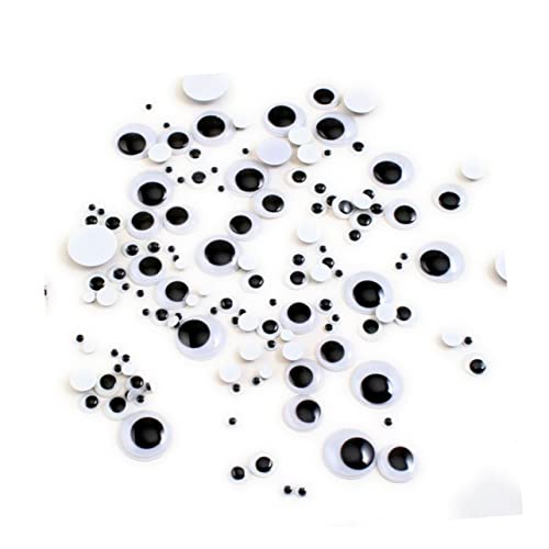 TEHAUX 200 Peças DIY Olhos Wiggly Olhos Pequenos Olhos Wiggly Bonecas Olhos Artesanato Olhos Mexidos