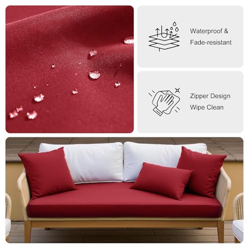 Coussin imperméable pour banc extérieur bleu grand format matelas