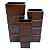 Deco 79 Metal Indoor Outdoor Planter Light Weight Large Planter Pot with Tapered Base and Fluted Design, Set of 3 Planters 31", 25", 20"H, Brown