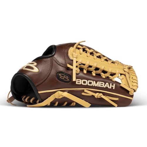 Boombah Baseball Fielding Glove-B17 T Web Brown/Blonde Tan - Size RHT-13