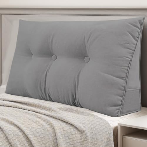 DANGHOOGY Travesseiro de cabeceira de cunha grande almofada triangular para cabeceira de encosto, su