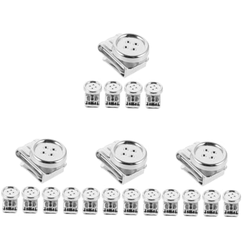 ARTIBETTER 4sets Pants Suspenders Button Attachments Lightweight Men's Suspenders Button End Braces 5pcs*4