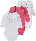 NAME IT Mädchen Langarm Body Set aus Bio-Baumwolle Claret Red 80