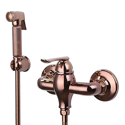 An der Wand befestigtes Badezimmer-Toiletten-Bidet-Mischbatterie-Spray-Kit Bidet-Hahn-Sprayer An der Wand befestigtes Toiletten-Kit Ancient Brown-Badezimmer-Dusche-Bidet-Armaturen