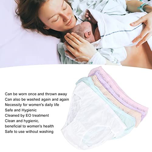 Calcinhas de algodão puro, roupa íntima feminina elástica macia higiênica respirável sem costura par