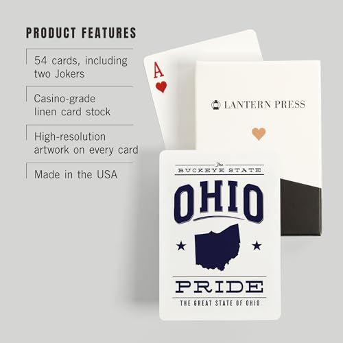 Lantern Press BARAJA Póker 52 CARTAS Azul Blanco miniatura 3