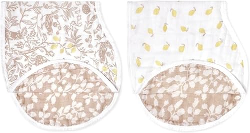 Bavoir d'épaule Aden + Anais en viscose de bambou soyeux et doux – Bavoir d'épaule multi-usages absorbant à 4 couches et bavoir à fermeture à pression...