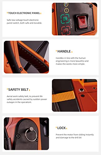 Us Stock 1100W Magnetic Drill Press Portable Magnetic Drilling Machines & Annular Cutters With 10000N Magnetic Force And 450Rpm #TOP6