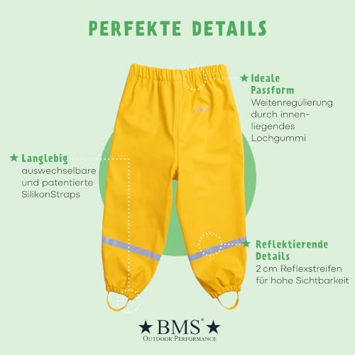 Foto von BMS Regenbundhose, wasserdicht für Jungen in Gelb Größe 110