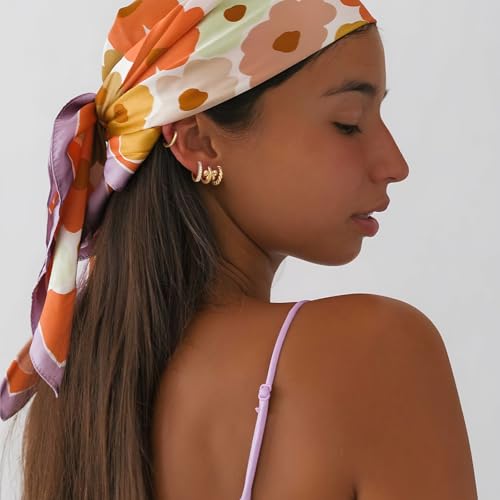 MUYAN 4 Pairs Gold Hoop Earrings for Women Small Bow Twisted Huggie Hoop Earrings Everyday Jewelry - Image 2