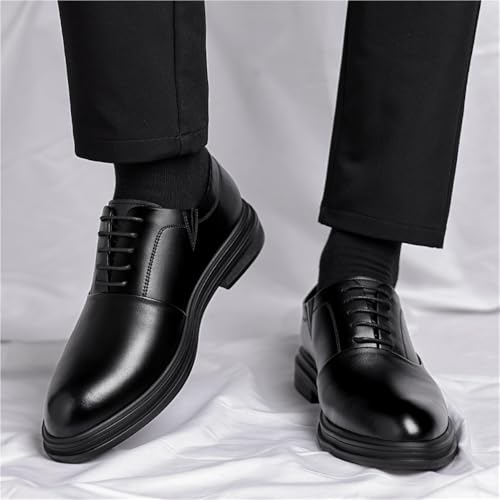 Men's Height Increasing Business Dress Shoes Casual All Season Shoes Trendy English Style Groom Wedding Shoes(6)4