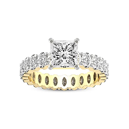 FRIENDLY DIAMONDS Lab Grown Diamond Ring For Women IGI Certified | 1-5 Carat Celeste Side Oval Diamond Eternity Ring | 14K Or 18K White, Yellow Or Rose Gold | FG-VS Quality2