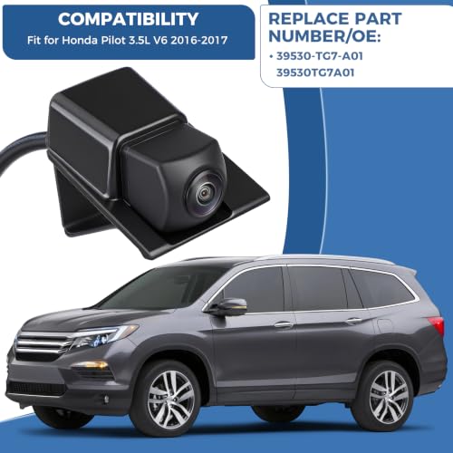 Image of Rear View Backup Reverse Camera Fit for Honda Pilot 3.5L 2016 2017 | Parking Back Up Assist Camera Replace#39530-TG7-A01,39530TG7A01