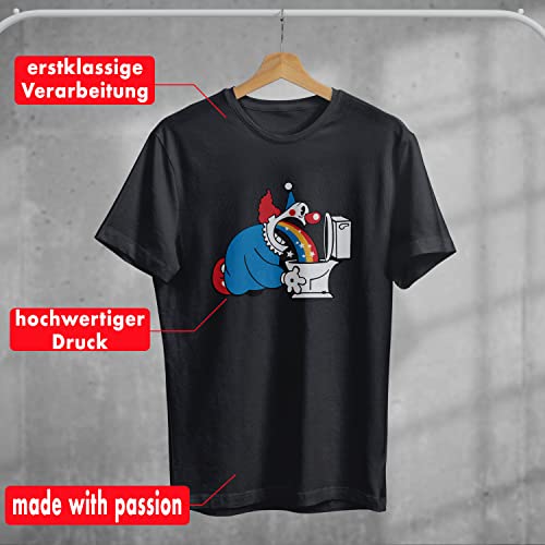 T-shirt clown homme OM3 motif arc-en-ciel grande taille S au 4XL