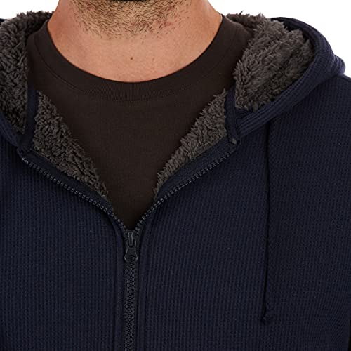 Image of Smith's Workwear Mens Big Men's Sherpa-bonded Thermal Knit Hooded Jacket