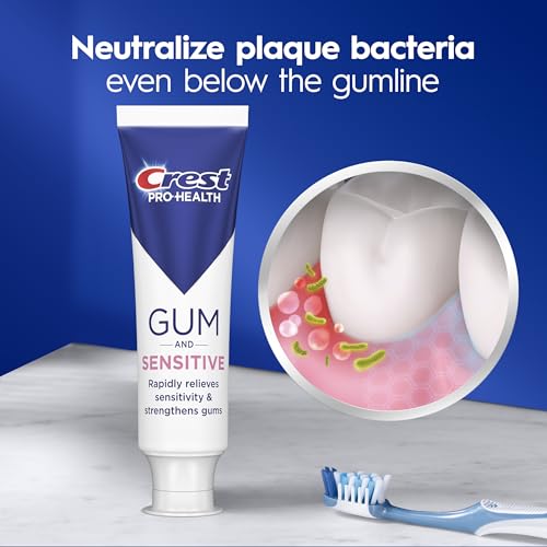 Crest Sensitive and Gum Toothpaste 4.8 oz (3 Pack), Relieves Sensitivity, Strengthens Gums, Anticavity, Clinically Proven, Antibacterial Toothpaste - image 7