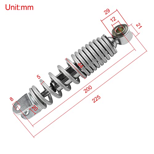 Flypig New Heavy Duty Motorcycle Rear Shock Absorber Spring Suspension Set For Yamaha Pw50 Pw 50 Py50 Dirt Bike 12Mm Absorber Shocks Chrome #TOP2