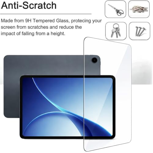 Image of Edge to Edge Screen Protector Guard for OPPO Pad 5 12.1 inch Tempered Glass for OPPO Pad5 12.1 inch Tablet (2.5D Curved Edge Temper) - 1 Pack With Installation Kit