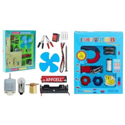 Image of Educational Science Experiment Kit: Magnetism and Electricity Exploration Set Combo Pack of 2