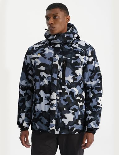 Image of GEMYSE Men's Winter Ski Jacket Waterproof Snow Coat with Detachable Hood