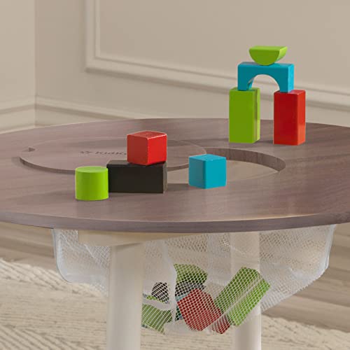 Kidkraft Round Storage Table & 2 Chair Set - Gray Ash, Gift For Ages 3-8 #TOP2