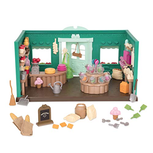 Li’l Woodzeez 90-teilig Kaufladen Supermarkt Set mit Zubehör – Kasse, Lebensmittel, Dekoration, Geschirr und mehr… – Bild 4