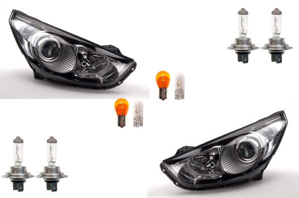 Johns, Scheinwerfer Halogen passend für Hyundai iX35 01/10-09/13 Leuchtmittel Set Li Re