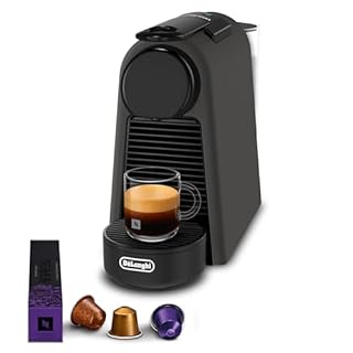 De'Longhi Nespresso Essenza Mini EN85.BKMT, Macchina da Caffè con sistema a capsule Nespresso, per una Sola Tazza, Set di Benvenuto Incluso, Design Compatto, Pressione 19 Bar, 1150W, Nero Opaco