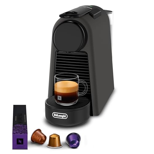 De\'Longhi Nespresso Essenza Mini EN85.BKMT, Automatische Kaffeemaschine, Kapselmaschine Für Eine Einzelne Tasse, Inklusive Willkommensset, Kompaktes Design, 19 Bar Druck, 1150W, Mattschwarz De\'Longhi Nespresso Essenza Mini EN85.BKMT, Automatische Kaffeemaschine, Kapselmaschine Für Eine Einzelne Tasse, Inklusive Willkommensset, Kompaktes Design, 19 Bar Druck, 1150W, Mattschwarz