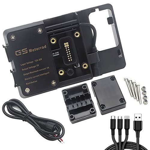 MKVAXR Soporte de navegación for Motocicleta, Soporte de Placa GPS for teléfono móvil, Soporte for teléfono, for, R 1200 GS R 1200GS Adventure 2005-2017 Soporte para teléfono a Prueba de Golpes(A)