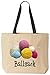 BeeGeeTees Ballsack Cotton Canvas Funny Tote Yarn Bag Reusable Knitting Crochet Bag