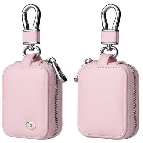 PU Leather Earbud Pouch with Keychain