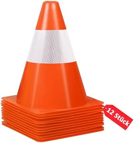 Alytree 18cm Pylonen Kinder, 4/12 Stück Hütchen Fussball Markierungskegel für Outdoor-Aktivitäten und Festliche Veranstaltungen, Verkehrshütchen Kinder Kegel für Fußball, Sport & H