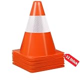 18cm Pylonen Kinder, 12 Stück Hütchen Fussball Markierungskegel für Outdoor-Aktivitäten und Festliche Veranstaltungen, Verkehrshütchen Kinder Kegel für Fußball, Sport & Hund Training, Football Cones