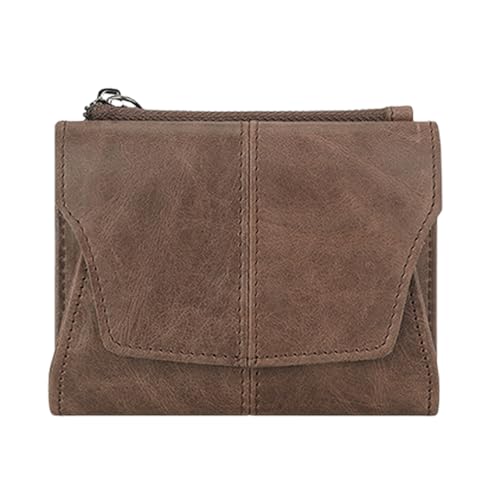 Functional PU Leather Wallet with Blocking and Coin Pocket for Travel Business Fashionable Coin Purse Card (Coffee)2