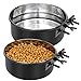 Dog Crate Water Bowl No Spill 2 Pack,Stainless Steel Dog Bowls for Food and Water, Pet Kennel Hanging Dogs Food Bowls for Medium/Large Dogs and Cats (7.1"x2.6" & 6.3"x2.6", Black)