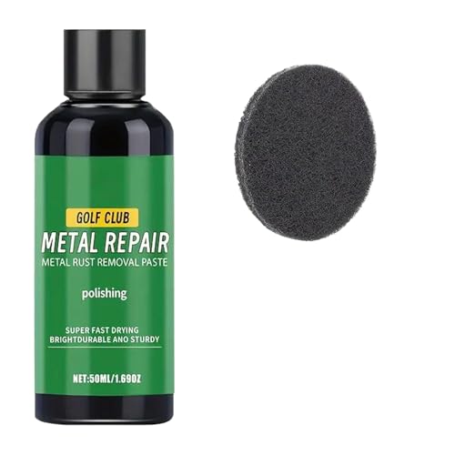 ゴルフクラブ ケア キット | 50g ゴルフクラブヘッド クリーナー セット | スクラッチ リペア リキッド 銅・ホイール・シャフト・グリップ・リム・ガラス・錆金属・家庭用ストーブ クリーニング メンテナンス 輝き回復
