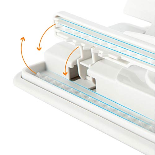 Balai plat avec triple gripper et manche rétractable libre